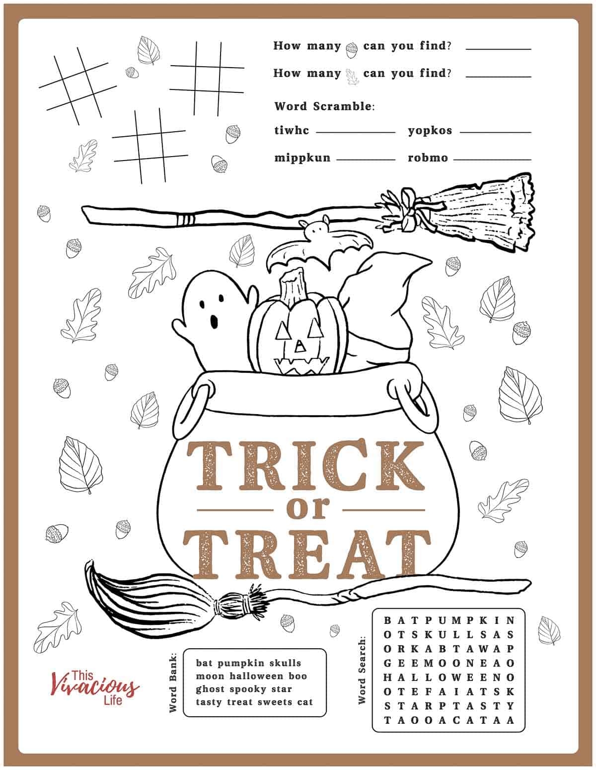 Free Printable Halloween Activities For Junior High Students