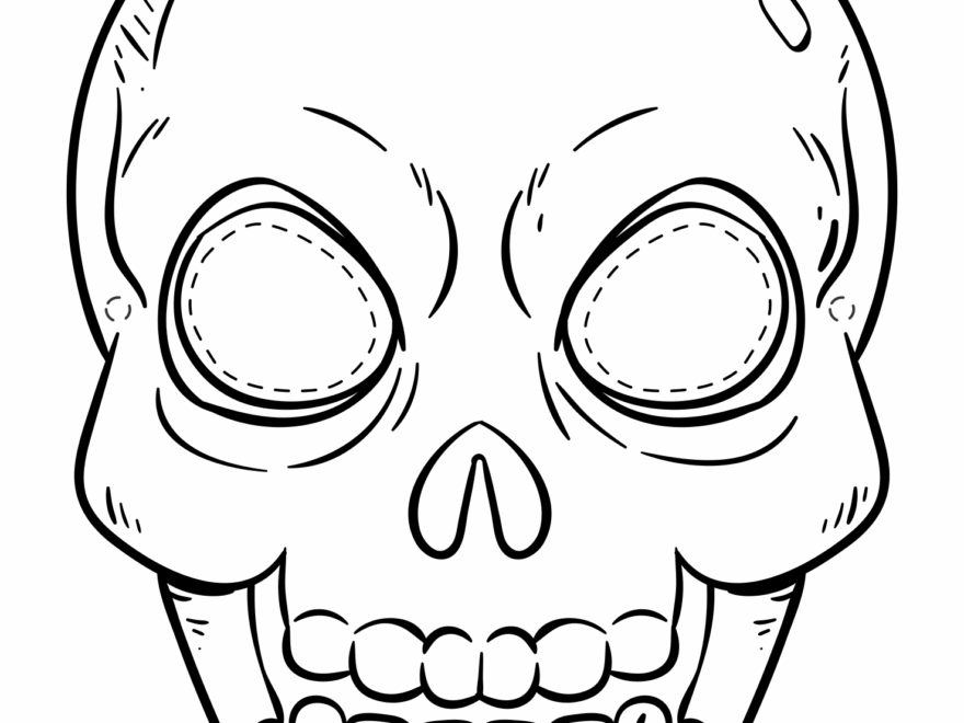 Halloween Masks To Color 15 Free PDF Printables Printablee