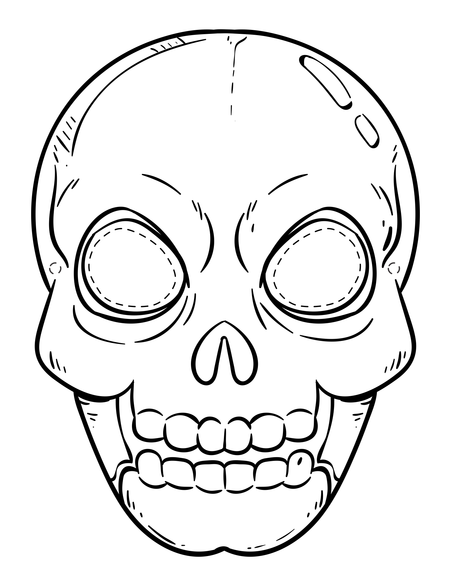 Halloween Masks To Color 15 Free PDF Printables Printablee