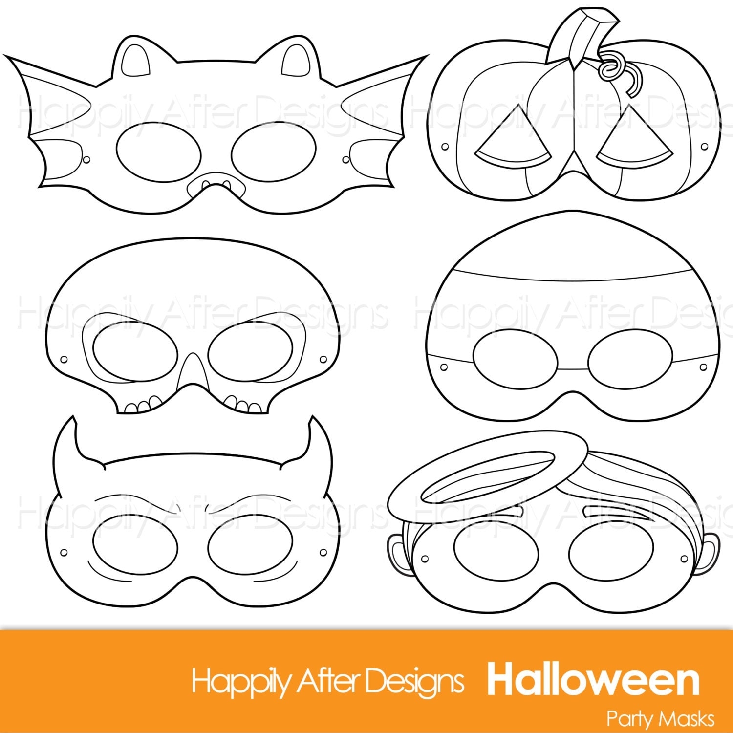 Halloween Printable Coloring Masks Halloween Costume