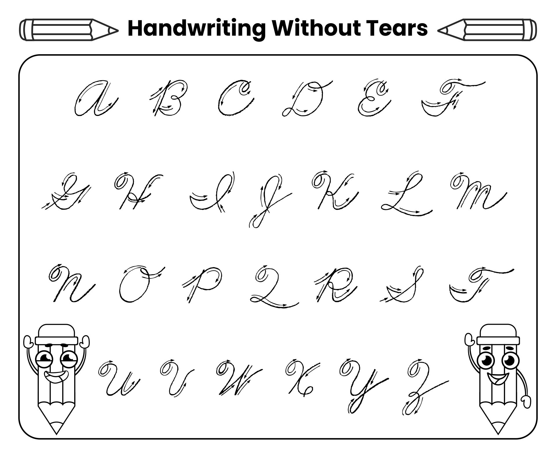 Handwriting Without Tears Preschool Printables
