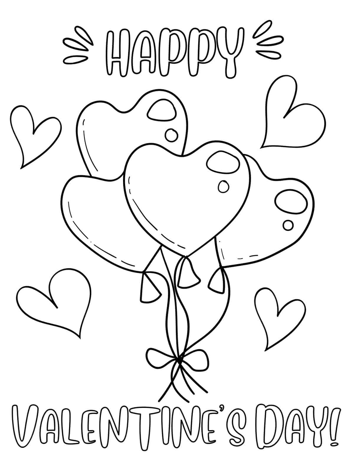 Happy Valentines Day Coloring Pages Free Printable Happy Valentines Day Coloring Pages Free Printable