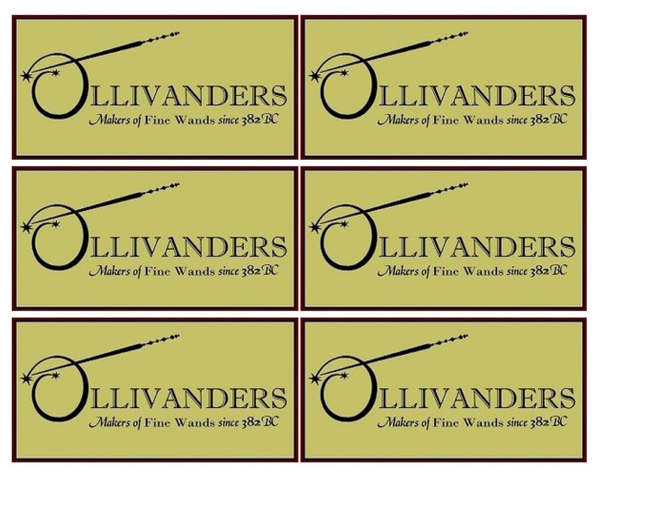 Harry Potter Inspired Wand Box Ollivanders Wand Box Label Harry 