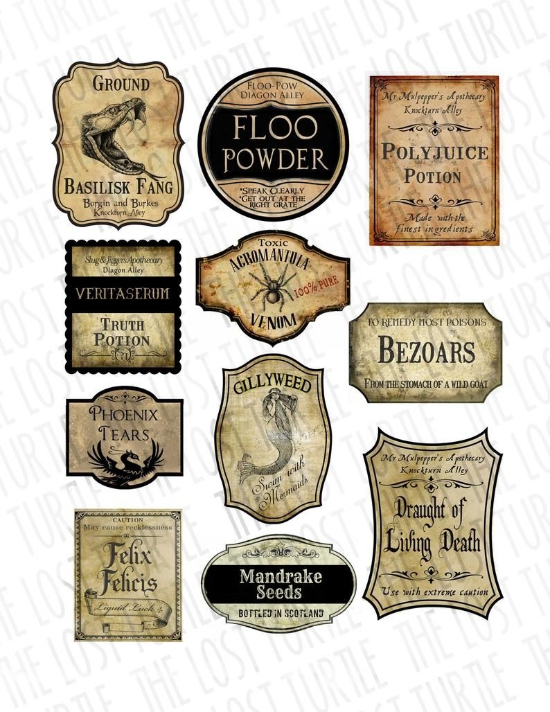 Harry Potter Apothecary Labels Free Printable