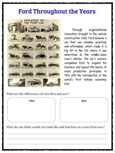 Henry Ford Printables For Elementary Students