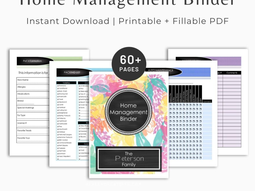 Home Management Binder Free Printables 2025