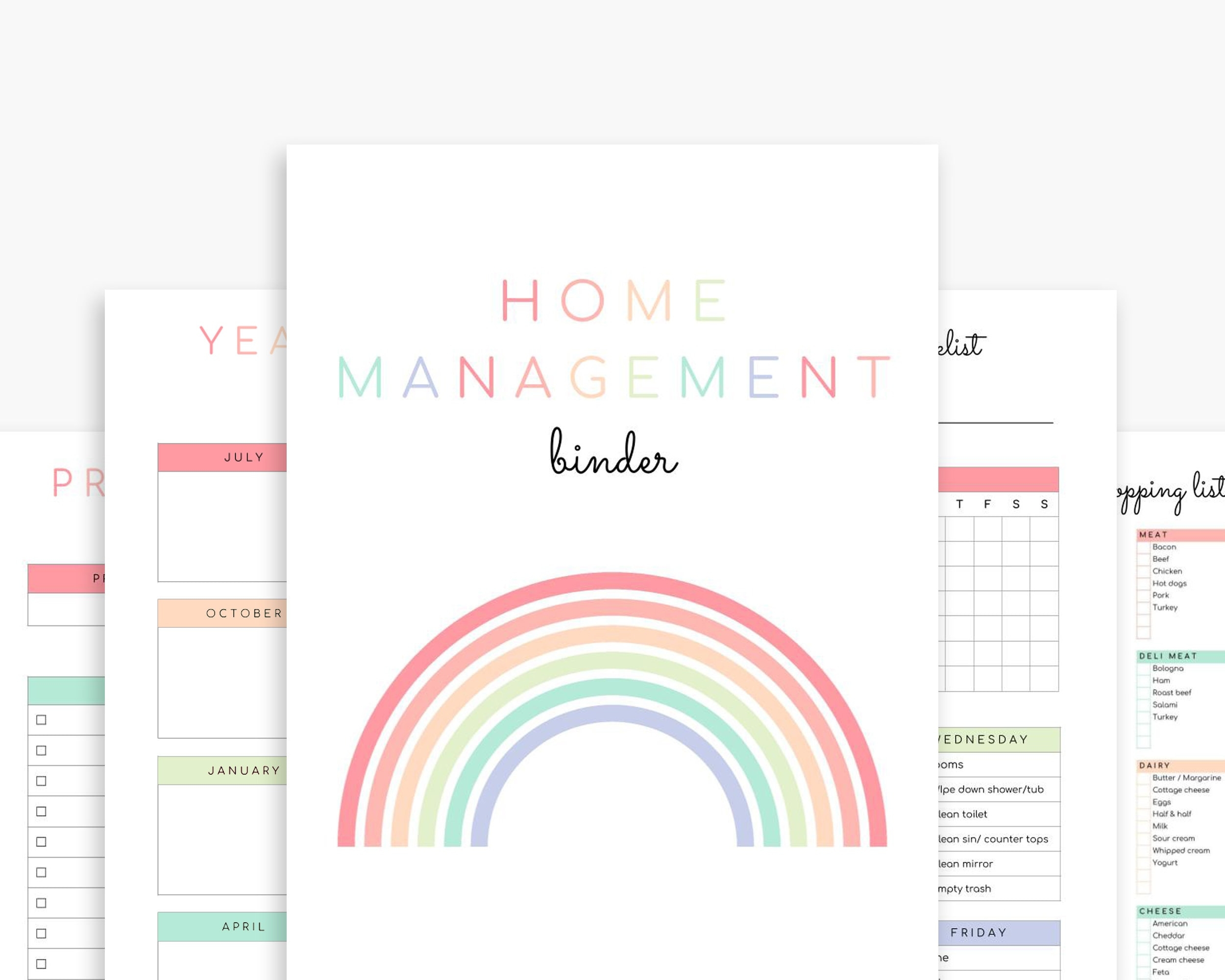 Home Management Binder Free Printables 2025 FREE Printable A Z