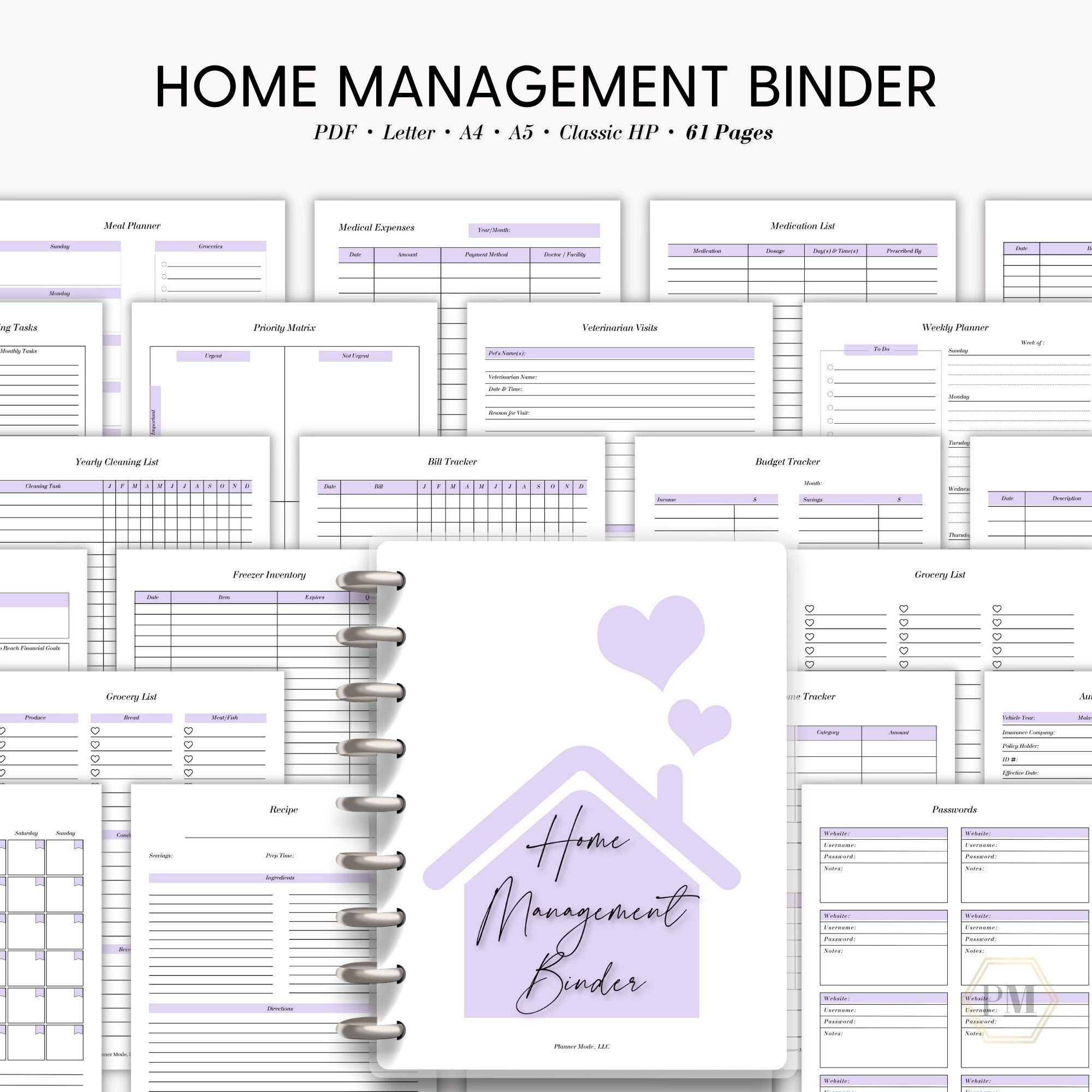 Home Management Binder Free Printables 2025 FREE Printable A Z