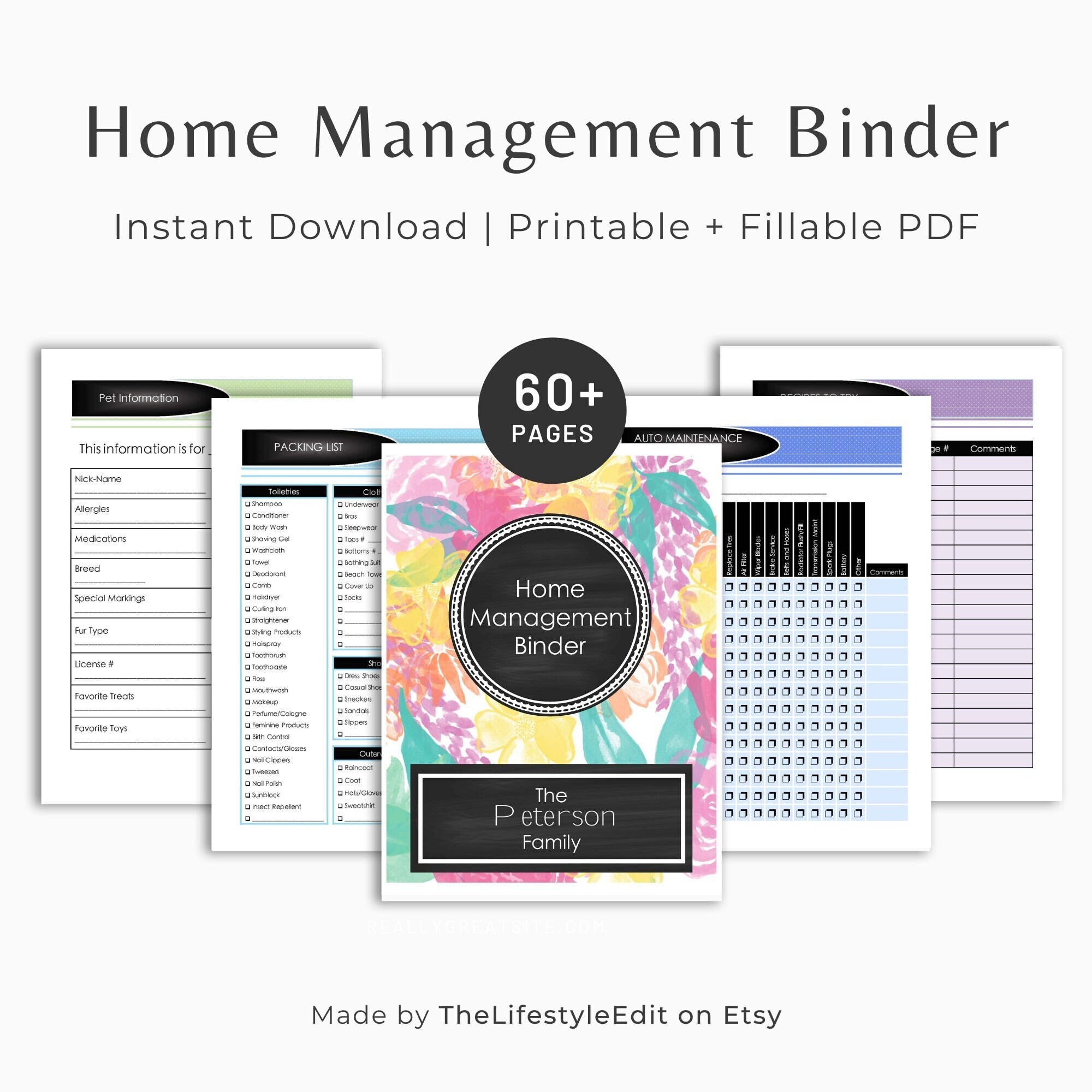 Home Management Binder Free Printables 2025