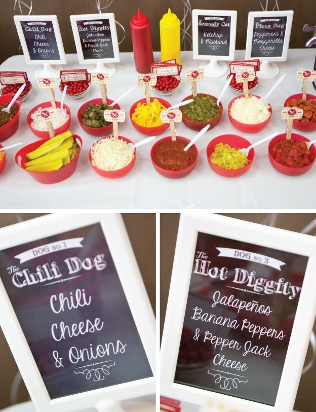 Hot Dog Bar Free Printable Signs Hot Dog Bar Party Hot Dog Party 