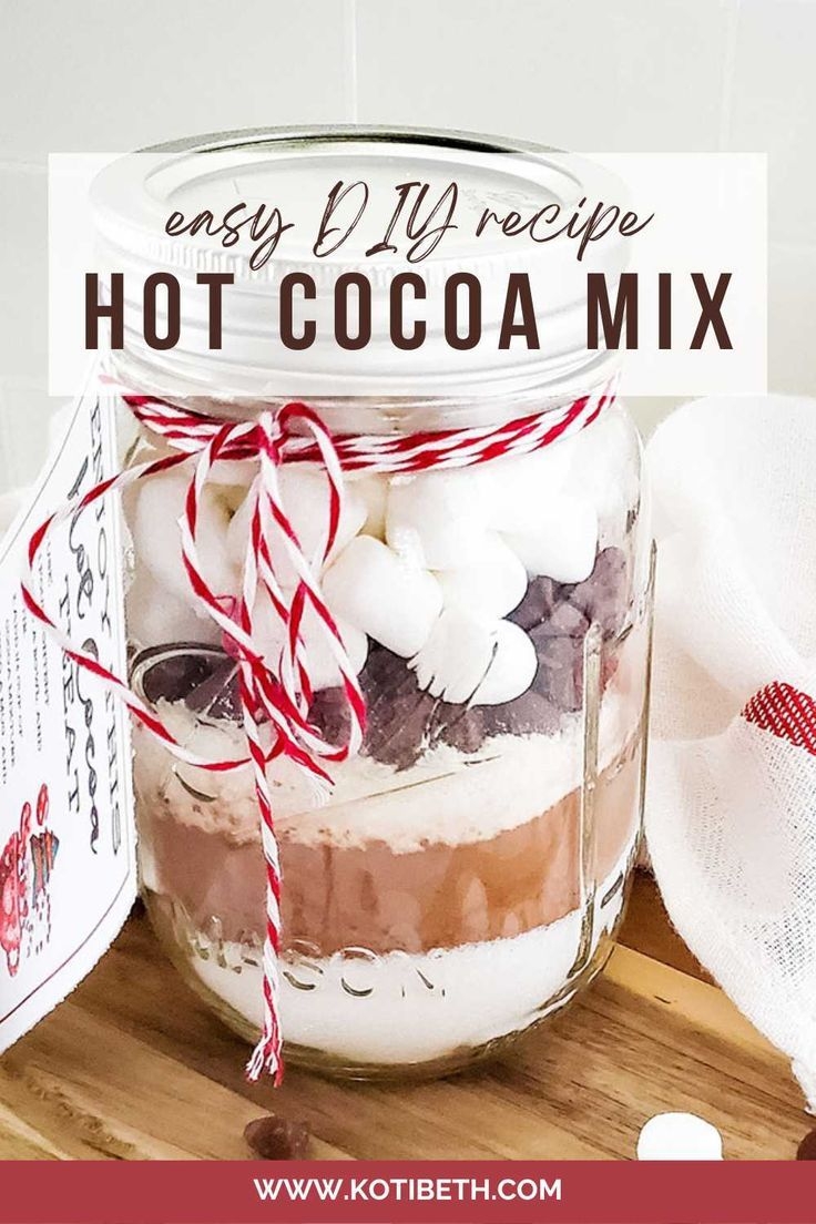 Hot Cocoa Mason Jars Recipe With Printable Hot Cocoa Mason Jars Recipe With Printable