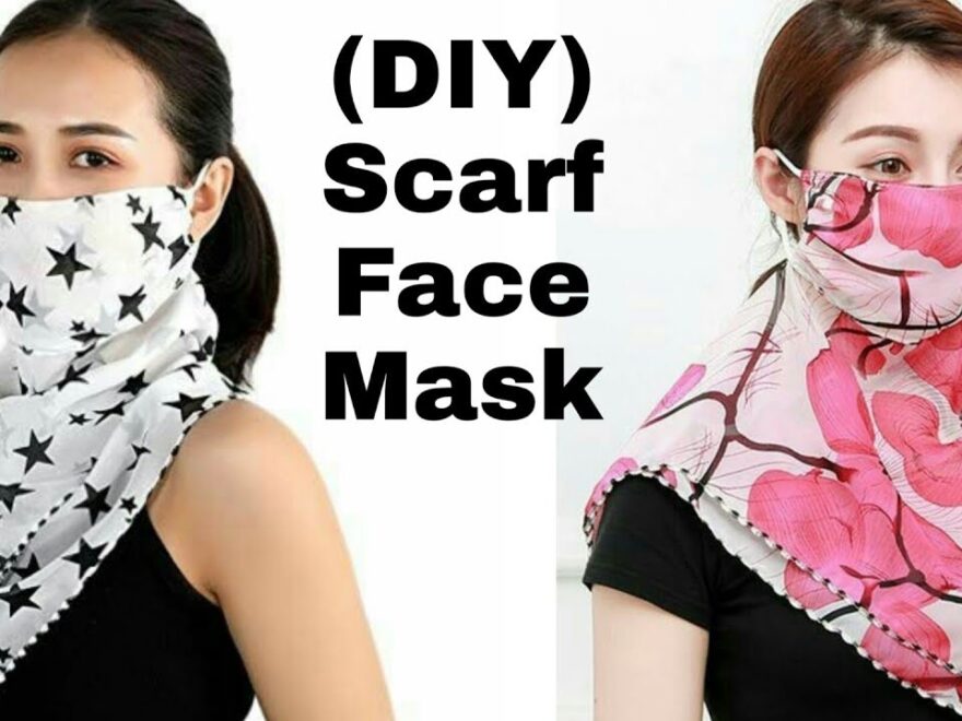 How To Stitch Fabric Scarf Face Mask DIY Fabric Face Mask At Home