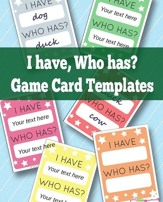 I Have Who Has Template Learning Games For Kids Itsy Bitsy Fun