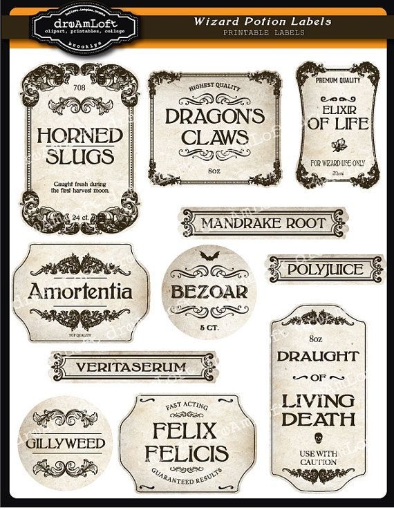 Image Result For Harry Potter Apothecary Labels Free Printable 31st 