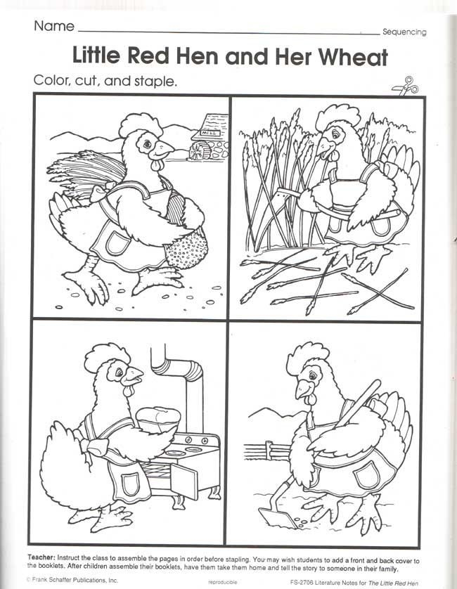 Little Red Hen Free Printable Worksheets