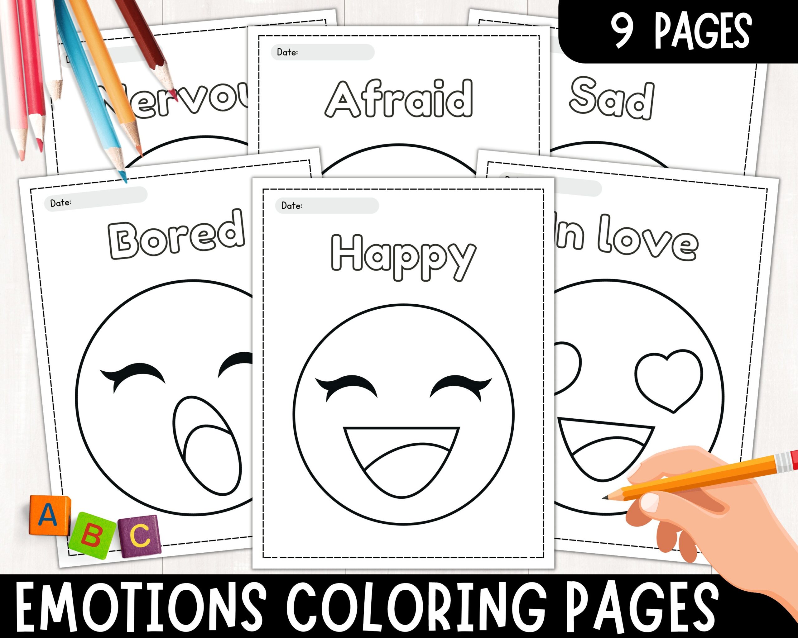 Feelings Coloring Pages Printable Free