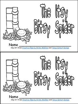 Itsy Bitsy Spider Book Poster And MORE Preschool Kindergarten 