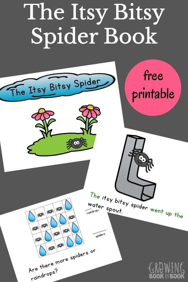 Itsy Bitsy Spider Printable Interactive Book
