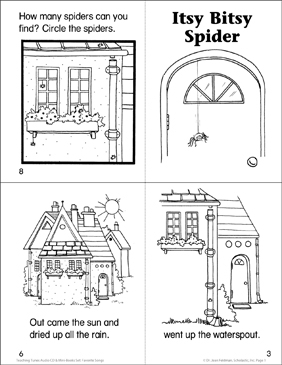 Itsy Bitsy Spider Printable Mini Books