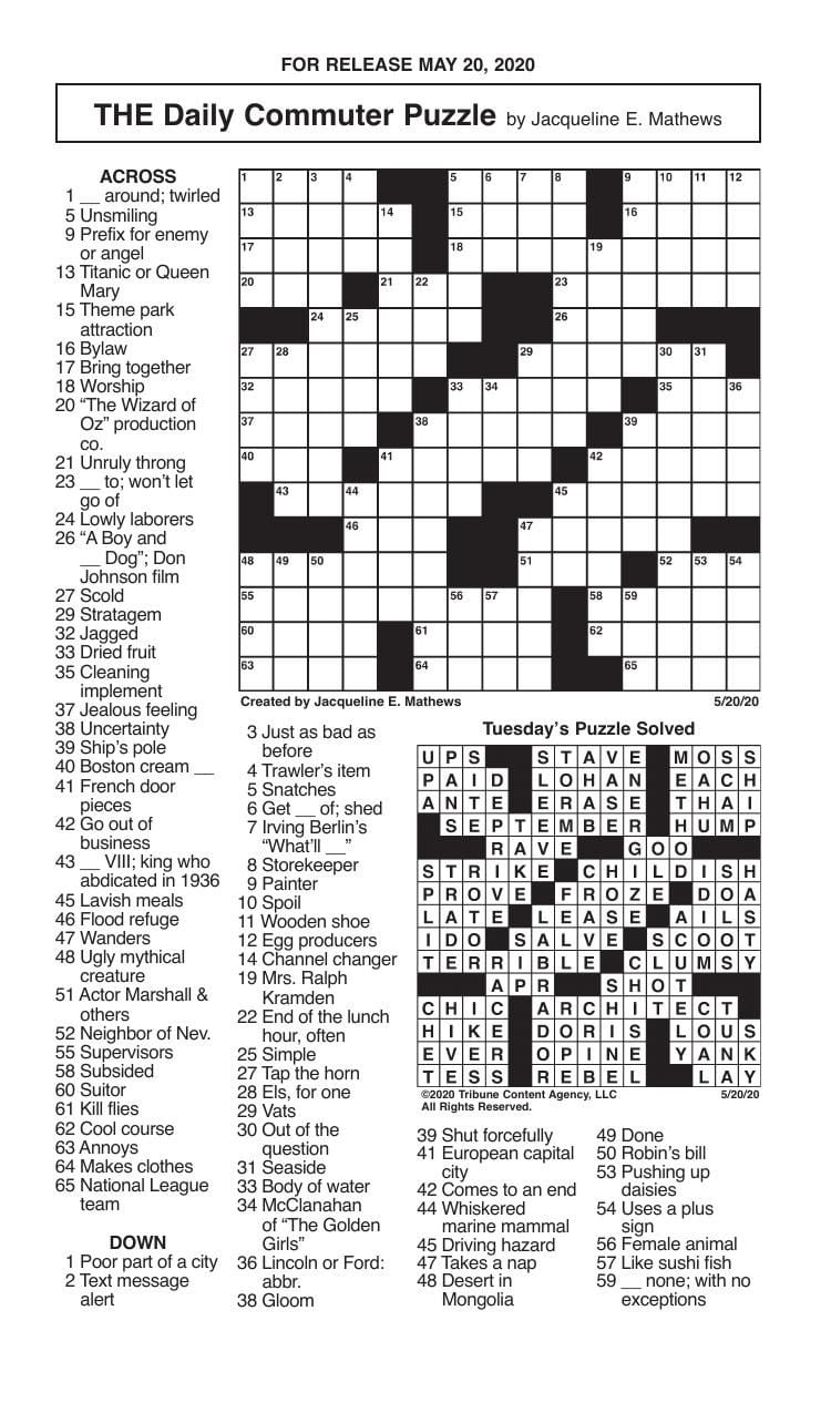 Jacqueline E Mathews Printable Crossword Puzzles Printable Word Searches