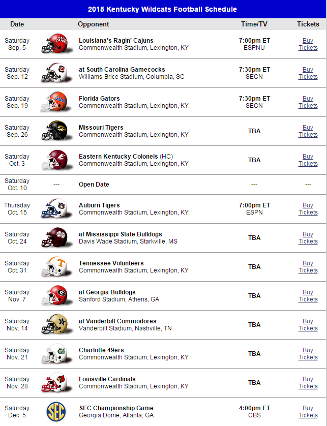 Kentucky Football 2025 Schedule Matthew Frank