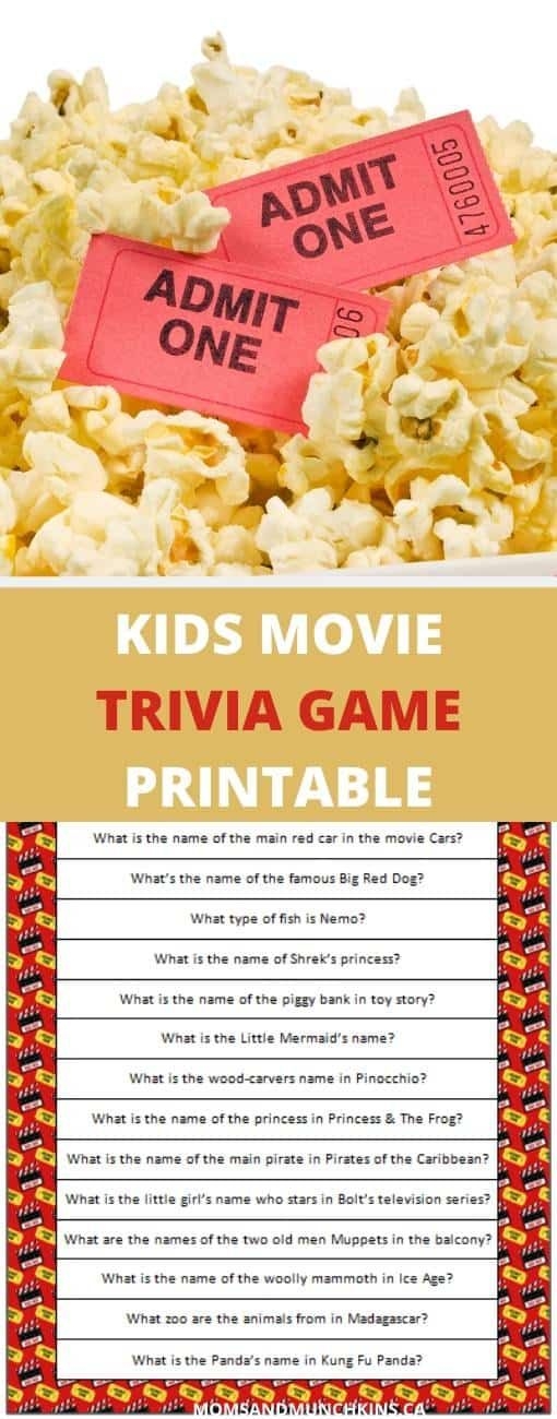 Kids Movie Trivia Free Printable Moms Munchkins Movie Trivia 