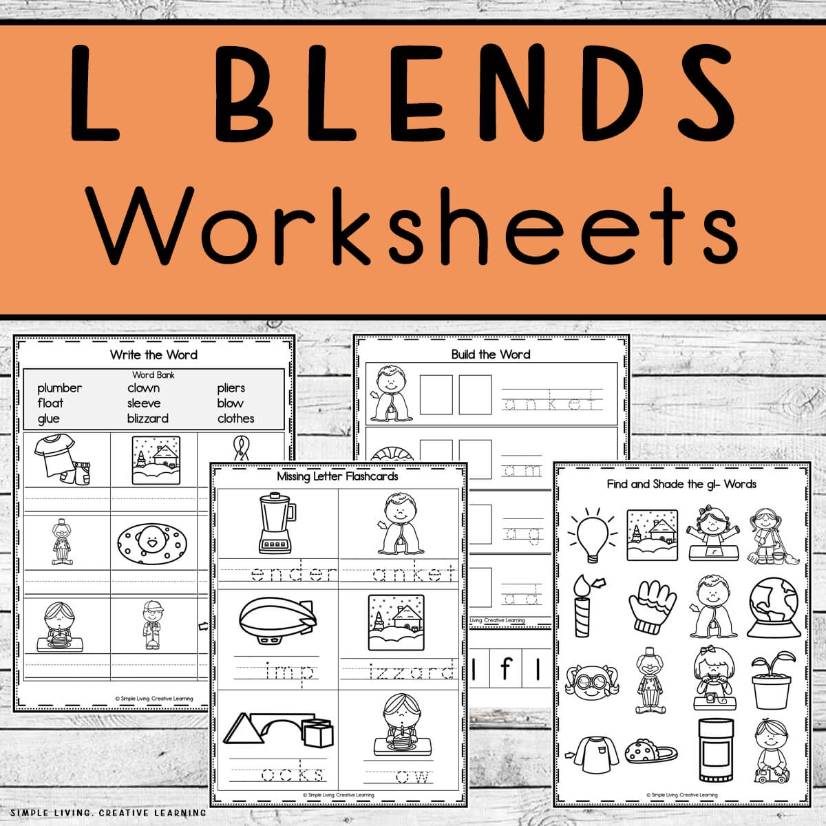 L Blend Free Printable Worksheets