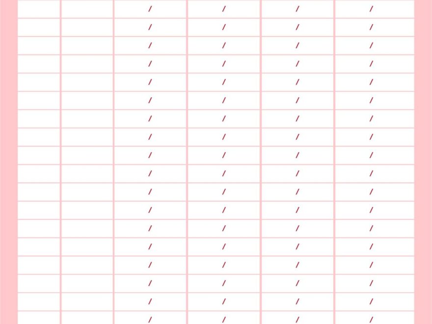 Large Print Free Printable Blood Sugar Log Sheet