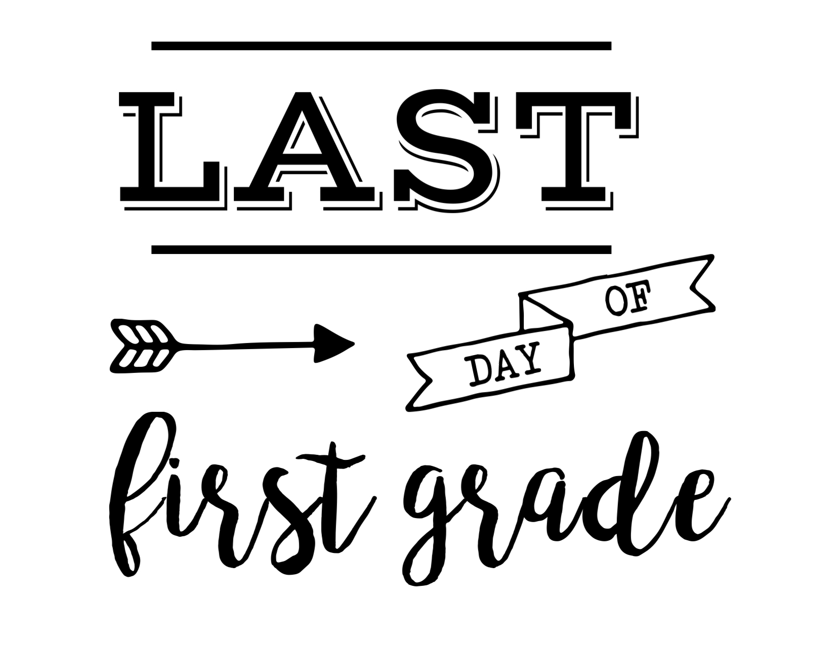 Last Day Of School Sign Free Printable Paper Trail Design Last Day Of School Sign Free Printable Paper Trail Design