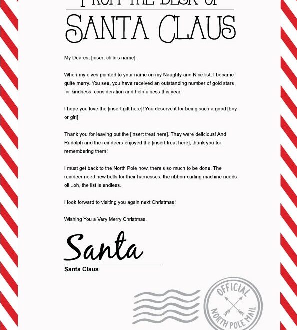 Letter From Santa Free Samples Letters From Santa Free Santa Letters