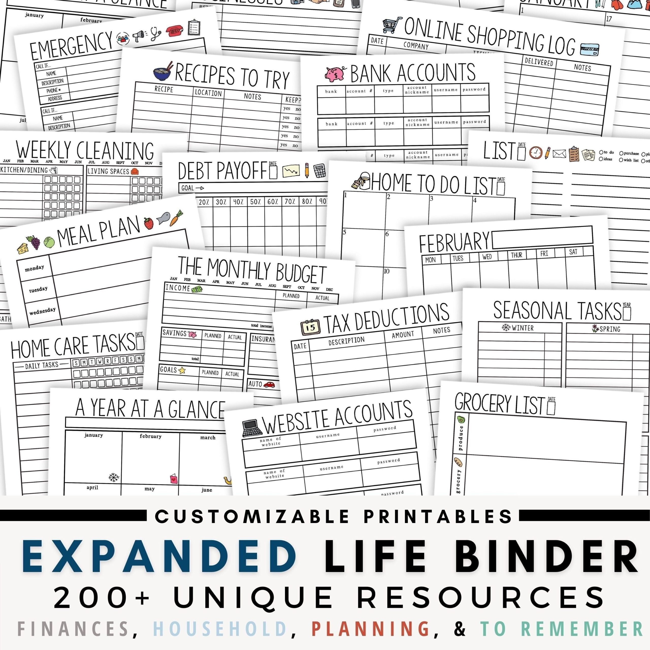 Life Binder Free Printables Life Binder Free Printables
