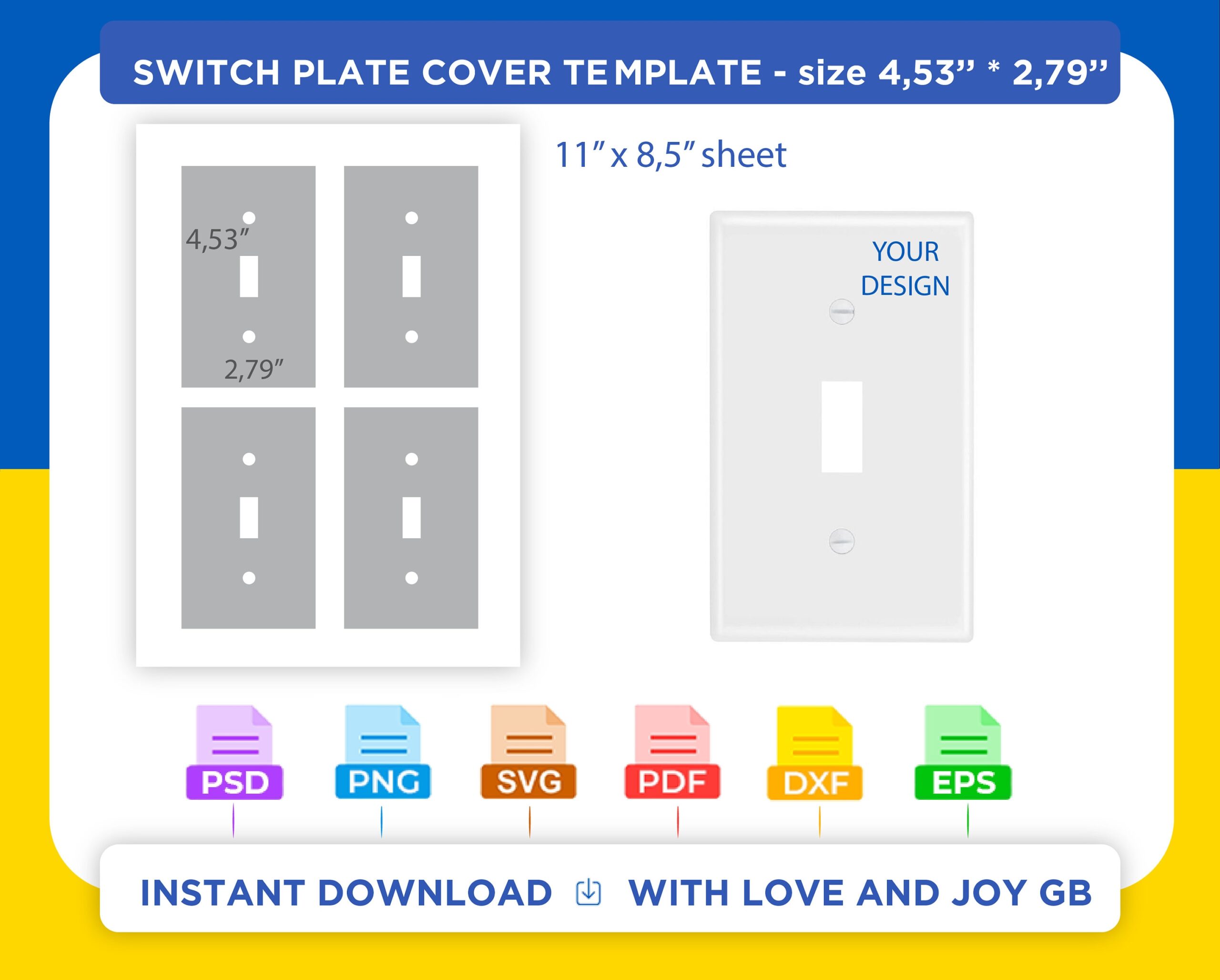 Light Switch Cover Template Svg Png Dxf Eps Label Etsy UK