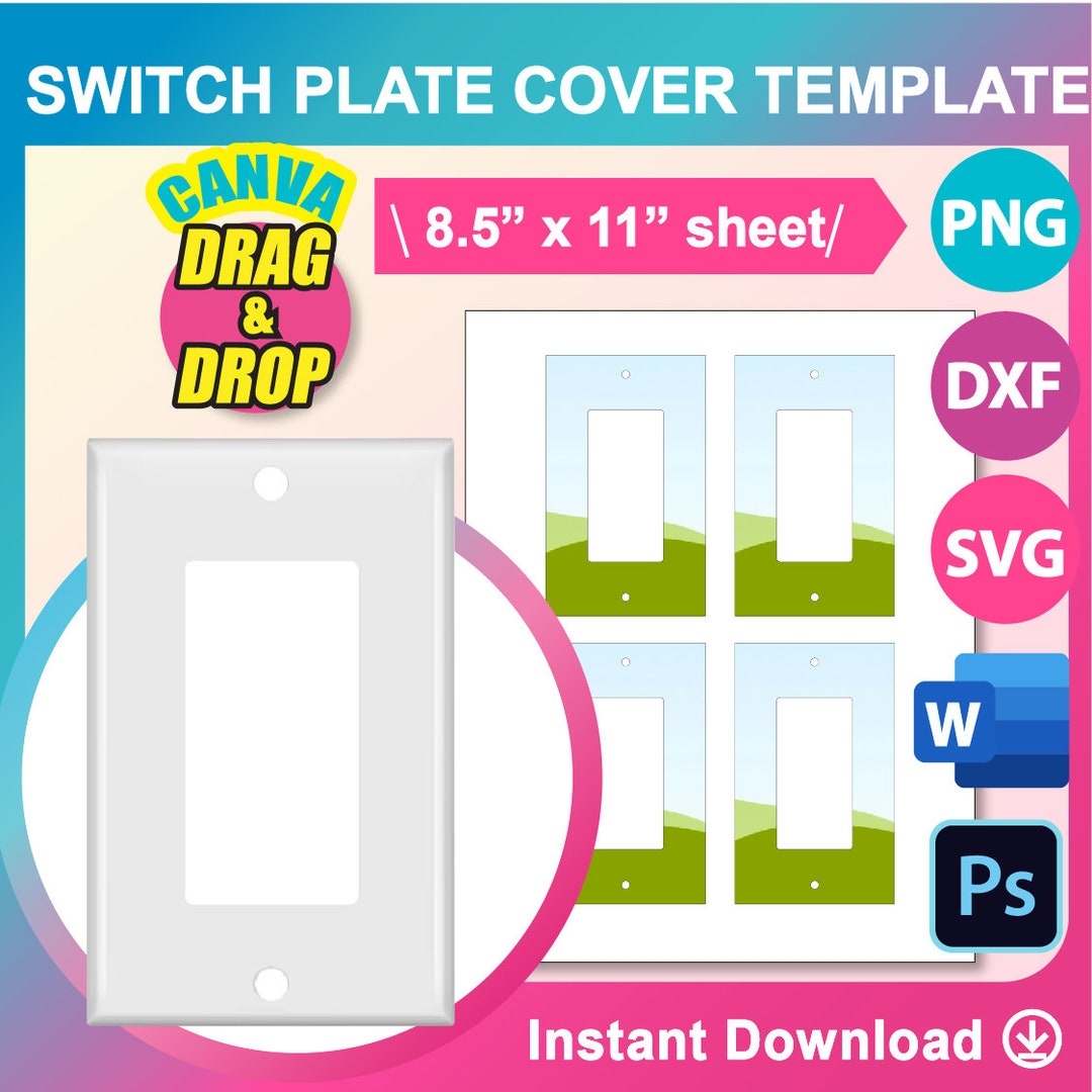 Light Switch Cover Template Switch Plate Cover Template Double Switch 
