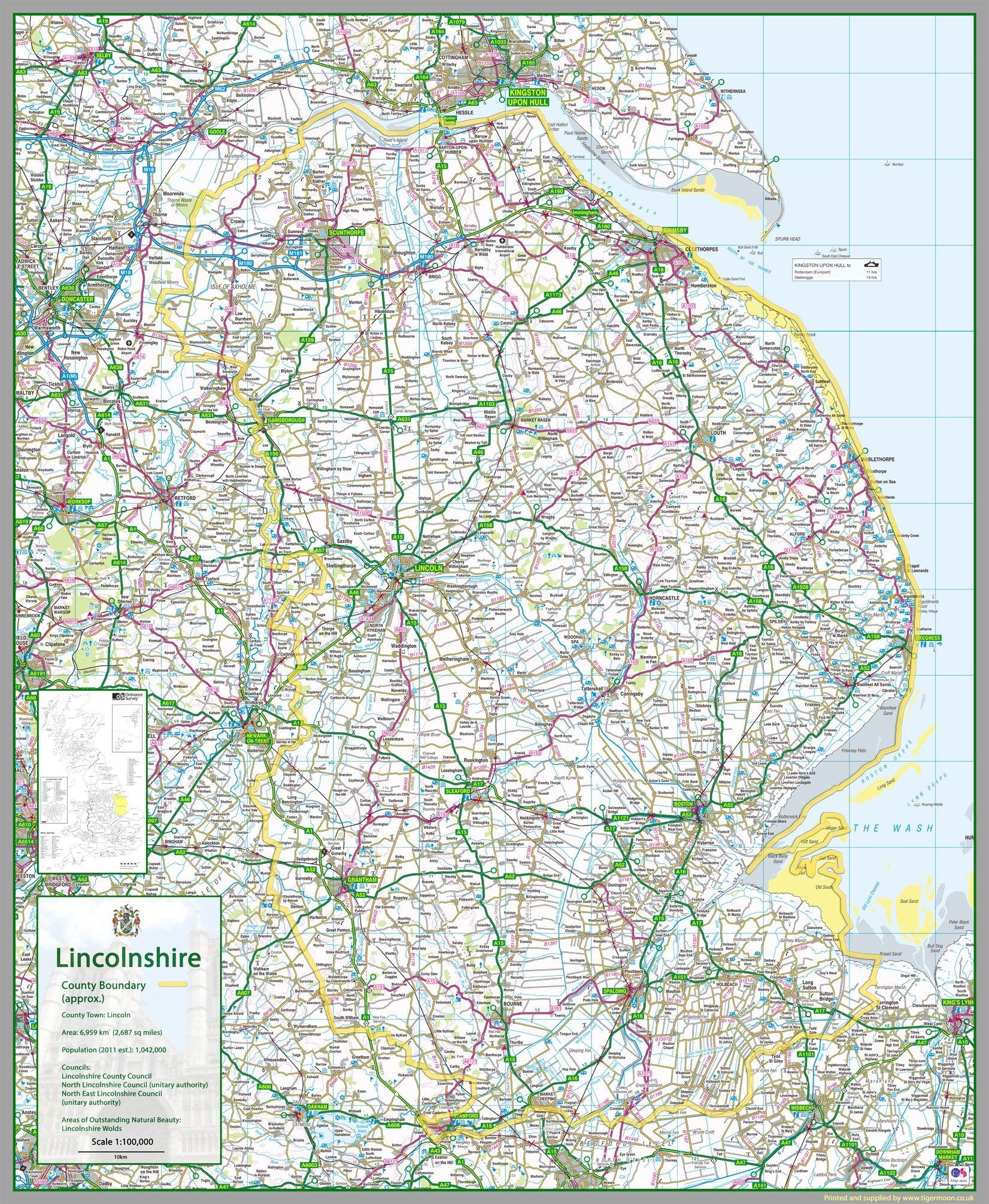 Lincolnshire County Map Lincolnshire County Map Greater Manchester Map