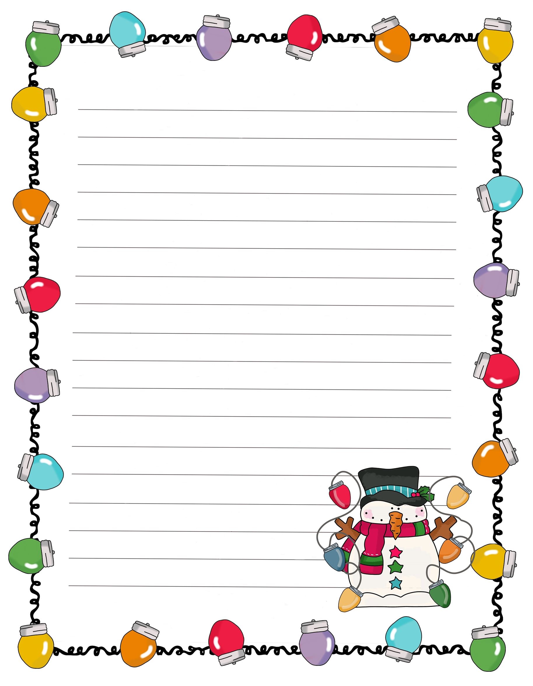 Lined Christmas Stationary