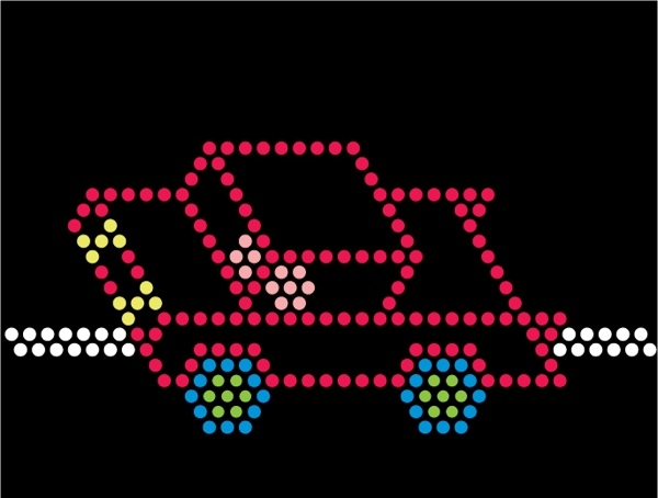 Lite Brite Template Refills Vehicle Theme 10 Pack GlowPeg