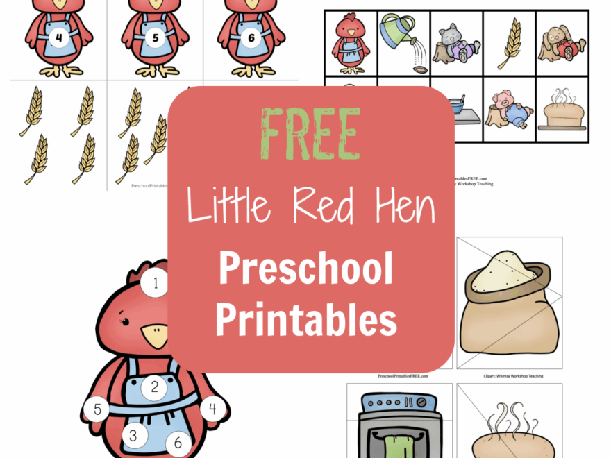 Little Red Hen Free Preschool Printables