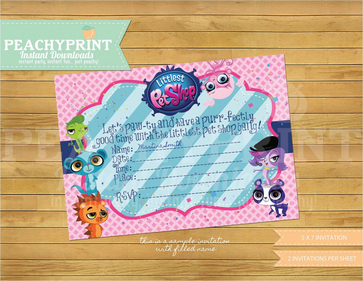 Littlest Pet Shop Invitations Printable Free