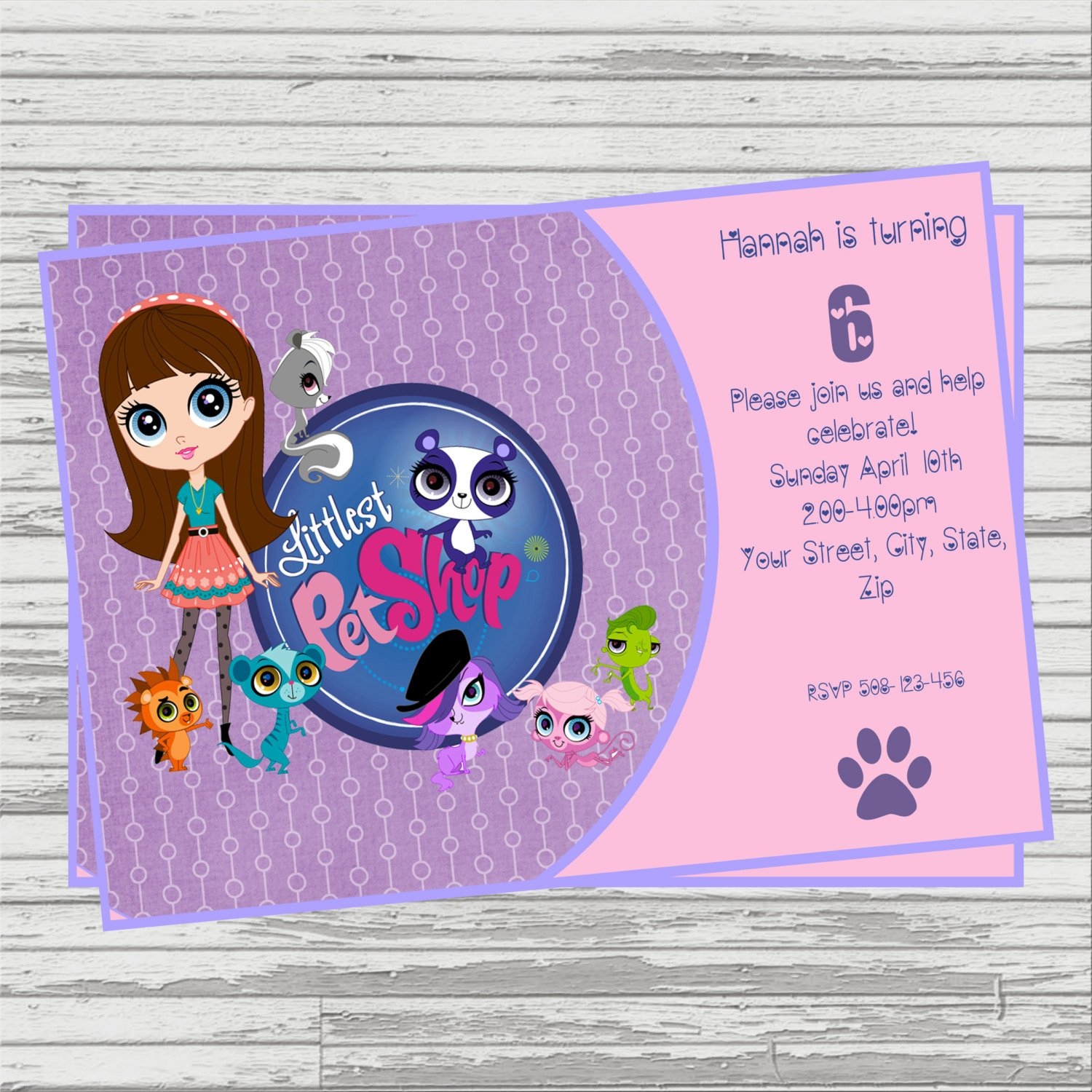 Littlest Pet Shop Invitations Printable Free