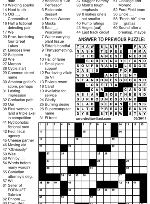 Los Angeles Times Crossword Puzzle Printable Printabl Vrogue co