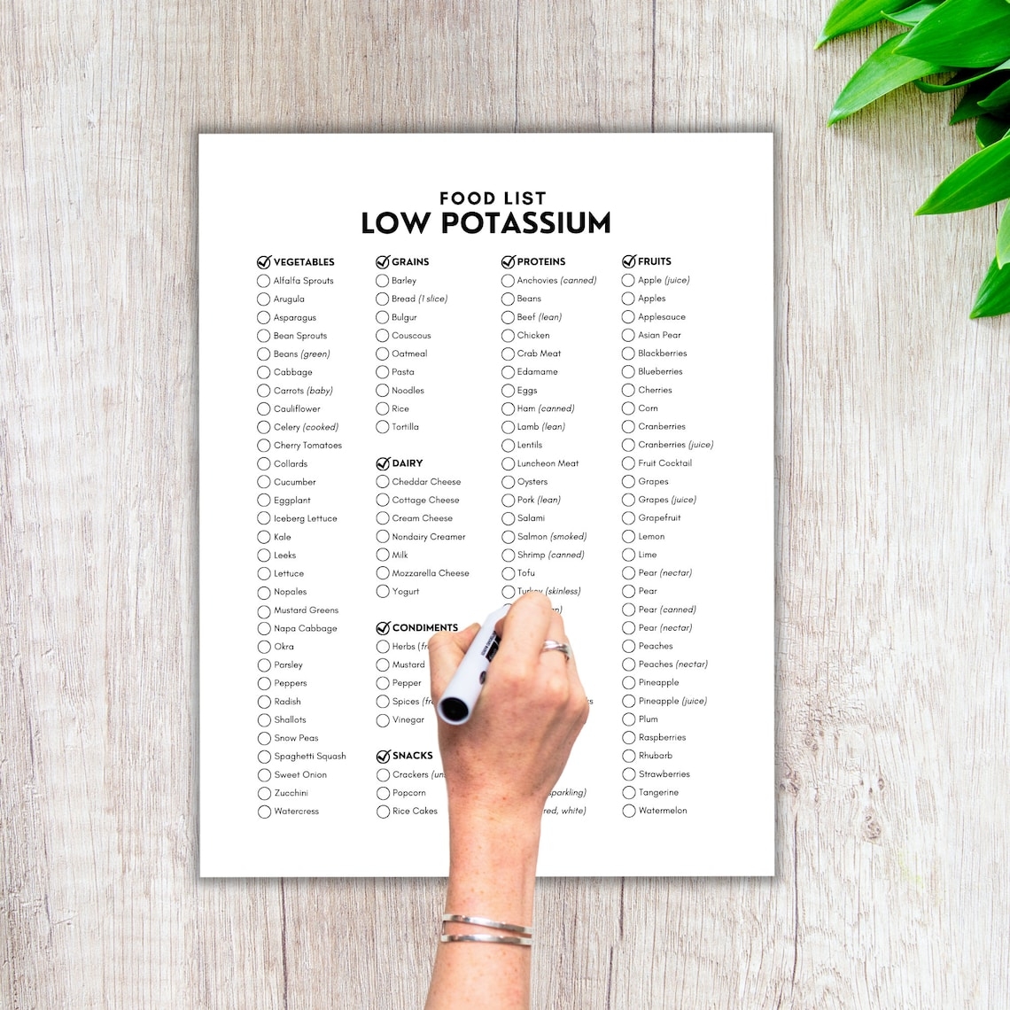 Low Potassium Food List Kidney Disease Renal Diet Chronic Illness 