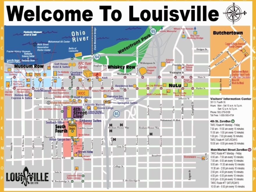 Map Of Louisville KY GoToLouisville Official Travel Source