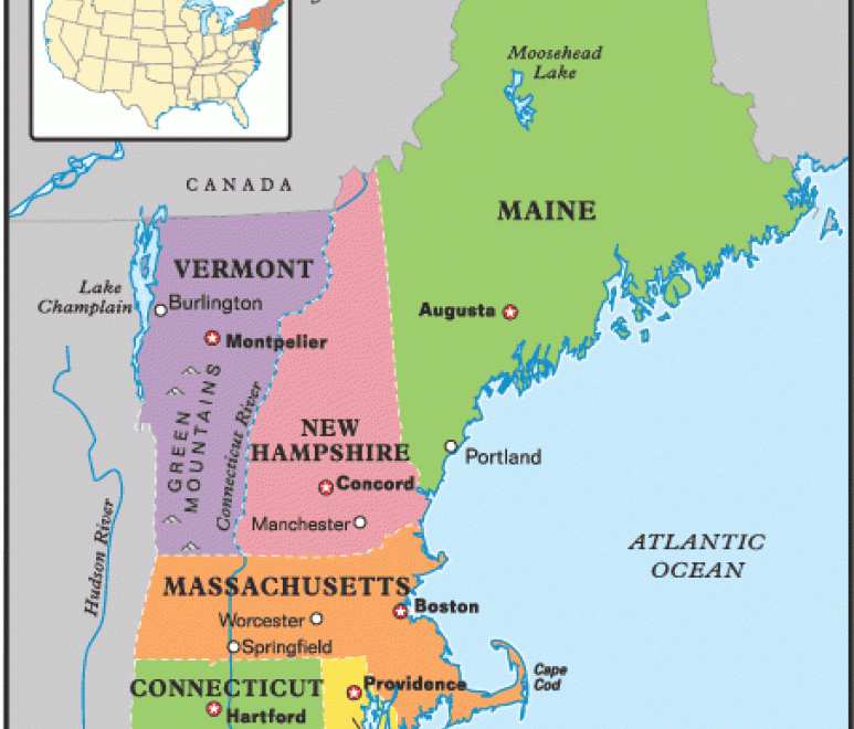 Map Of New England Printable Ruby Printable Map