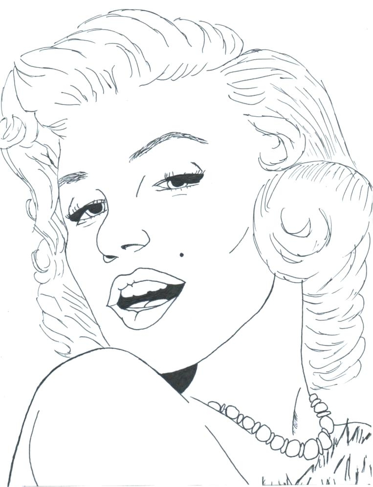 Marilyn Monroe Coloring Pages At Ganedgarblog Blog