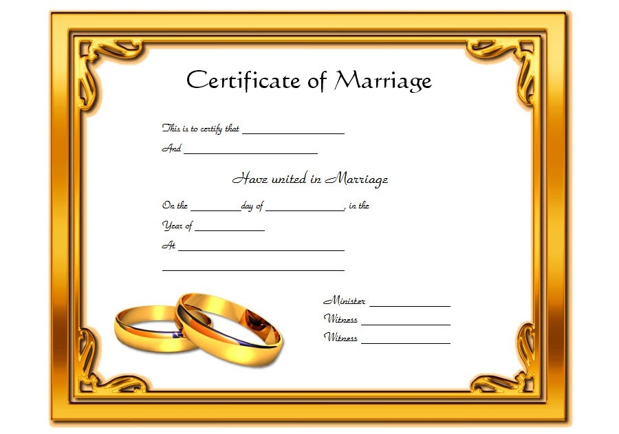 Marriage Certificate Editable Templates 10 Best Ideas