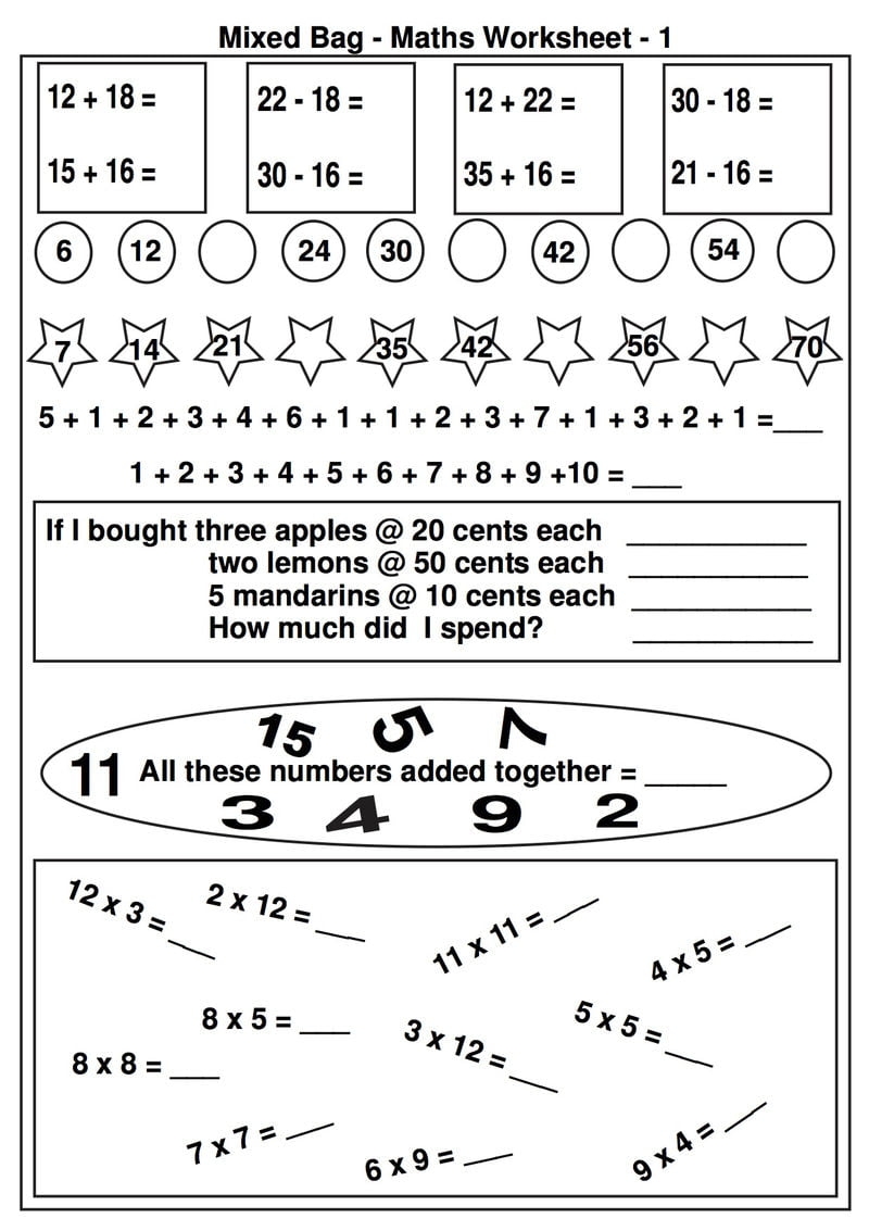 Printable 2Nd Grade Math Worksheets