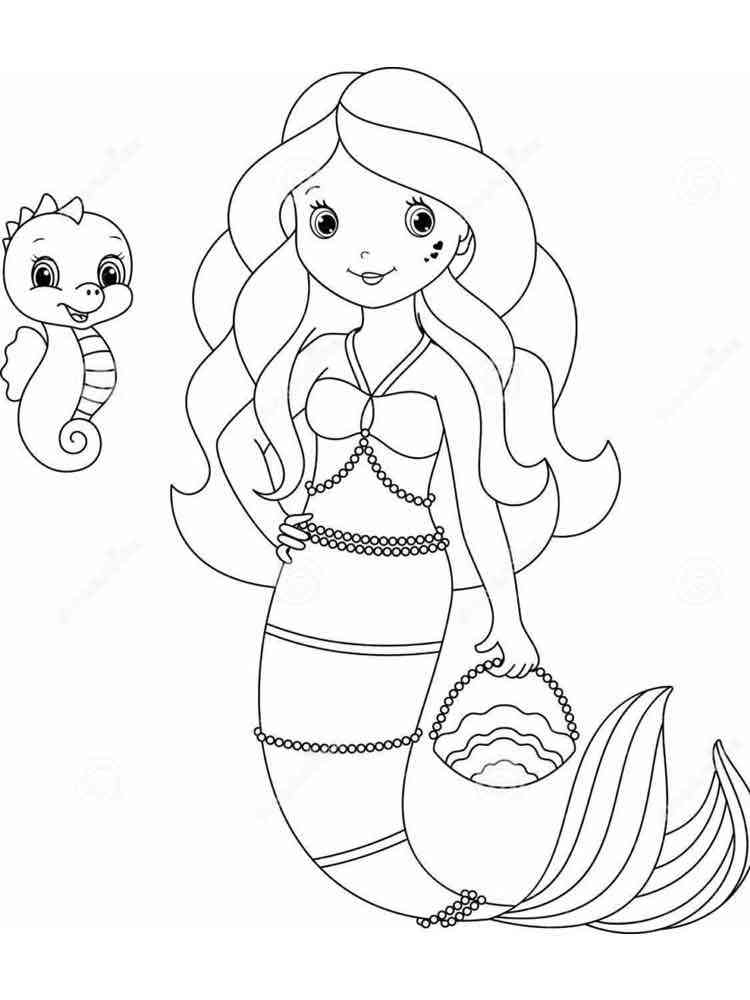 Printable Coloring Pages Girls Mermaid