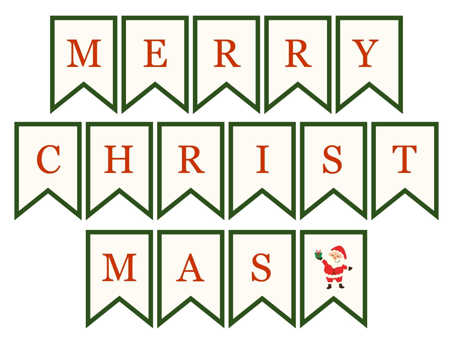 Merry Christmas Banner Printable Artofit