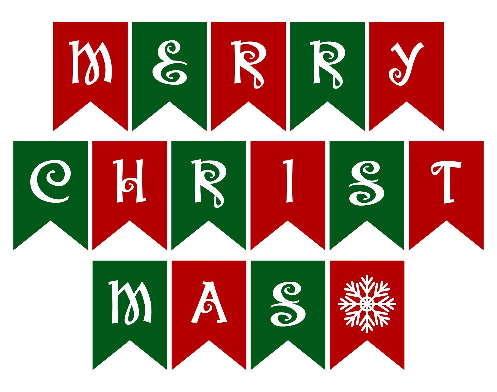 Merry Christmas Banner Printable Merry Christmas Printable Merry 