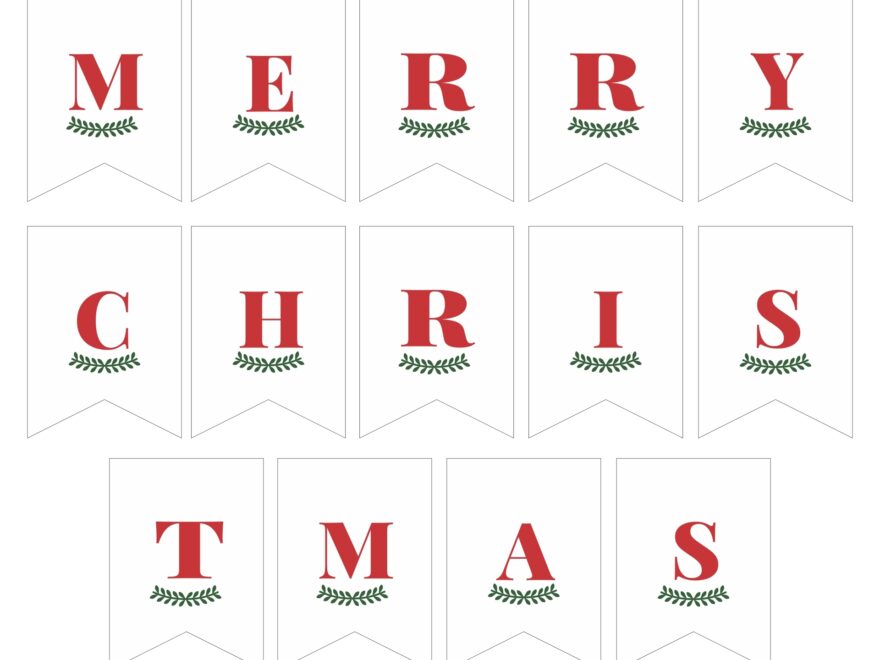 Merry Christmas Lettering 15 Free PDF Printables Printablee